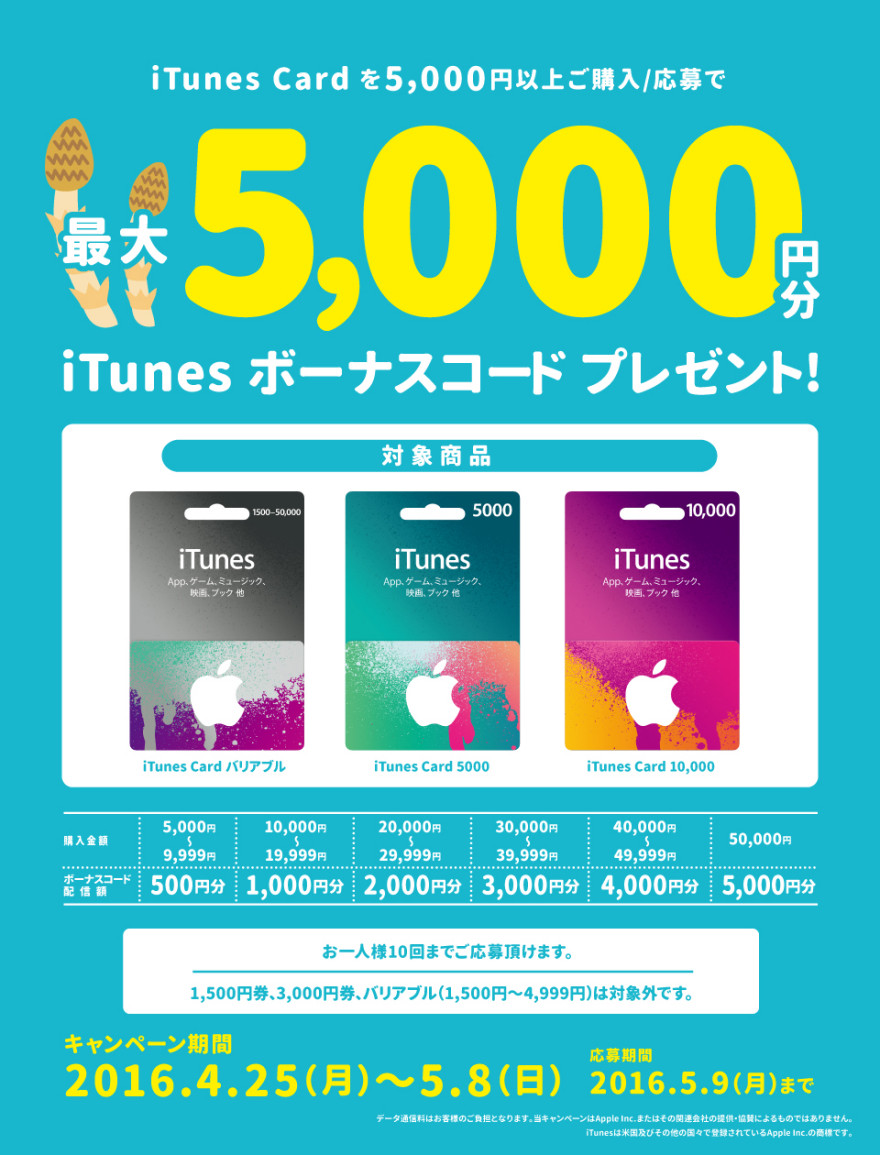 TSUTAYA iTunes Card キャンペーン！お知らせ