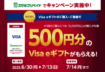 セブン‐イレブン｜Visa加盟店のお買い物に！Visa e ギフト もらえるキャンペーン！お知らせ